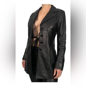 Bebe 90’s Vintage Leather Jacket Size Small